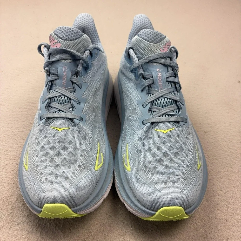 Hoka One One Clifton 9 Shoes Womens Size 11 Blue Running Sneakers Cushioned
